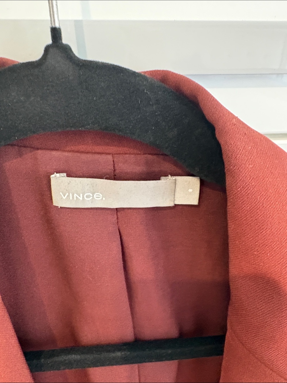 Vince Rust-Orange Single-Button Blazer - Picture 7 of 8